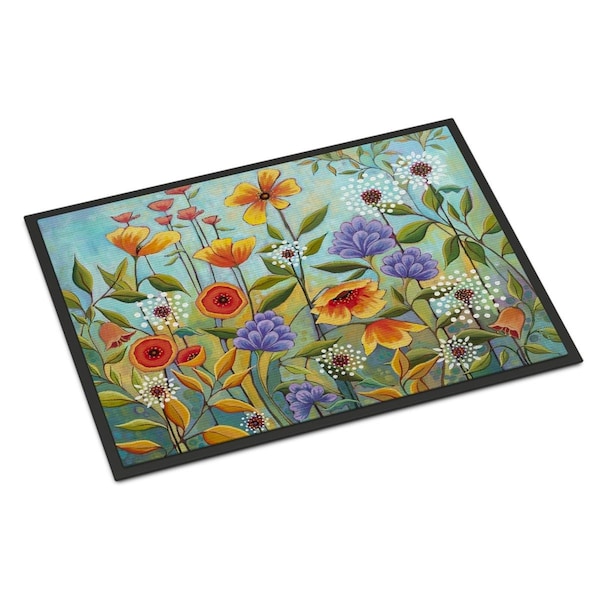 Carolines Treasures 24 x 36 in. Fresh Air Flowers Indoor or Outdoor Mat PPD3016JMAT - main